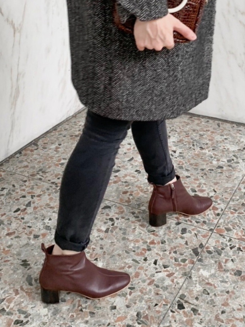 Everlane • The Day Glove Bootie in Bordeaux